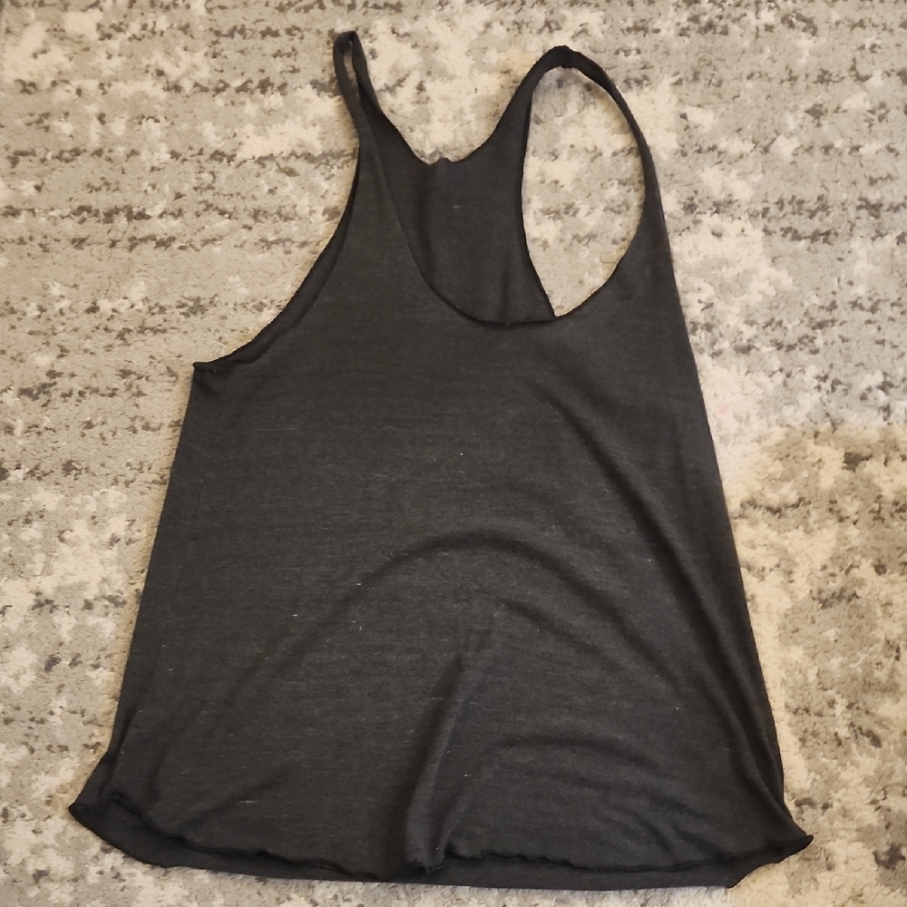 American Apparel Dark Grey/Black Tank Top